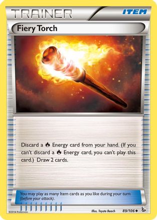 Fiery Torch 089/106  - Reverse Holofoil XY  Flashfire