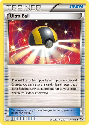 Ultra Ball 099/106  - Reverse Holofoil XY  Flashfire