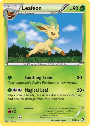 Leafeon 007/111  - Reverse Holofoil XY  Furious Fists