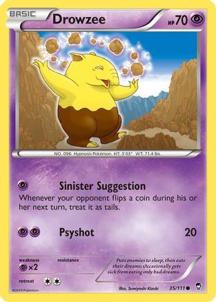 Drowzee 035/111  - Reverse Holofoil XY  Furious Fists