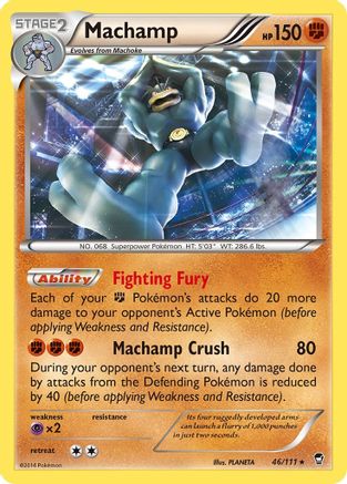Machamp 046/111  - Reverse Holofoil XY  Furious Fists