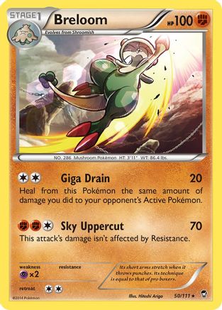 Breloom 050/111  - Reverse Holofoil XY  Furious Fists