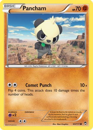 Pancham 060/111  - Reverse Holofoil XY  Furious Fists