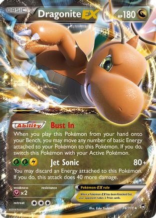 Dragonite EX 074/111  - Holofoil XY  Furious Fists