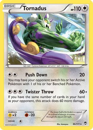Tornadus 086/111  - Reverse Holofoil XY  Furious Fists