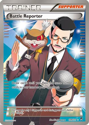 Battle Reporter (Full Art) 109/111  - Holofoil XY  Furious Fists
