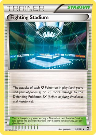Fighting Stadium 090/111  - Reverse Holofoil XY  Furious Fists