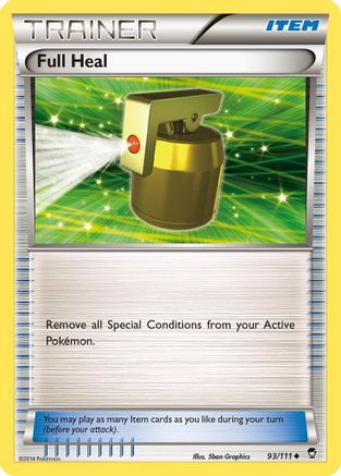 Full Heal 093/111  - Reverse Holofoil XY  Furious Fists