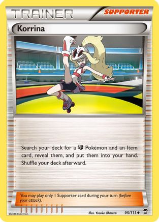Korrina 095/111  - Reverse Holofoil XY  Furious Fists