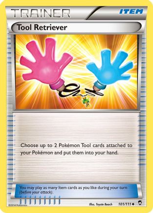 Tool Retriever 101/111  - Reverse Holofoil XY  Furious Fists