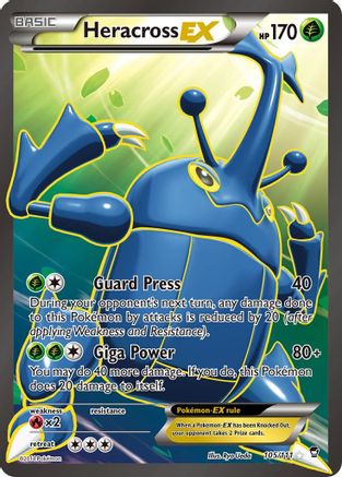 Heracross EX (Full Art) 105/111  - Holofoil XY  Furious Fists