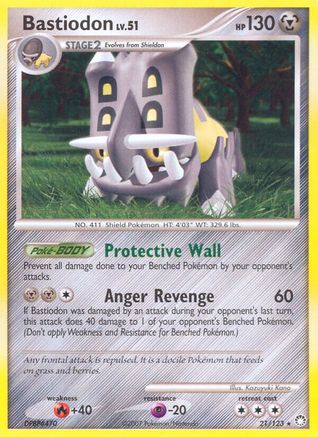 Bastiodon 021/123  - Reverse Holofoil Mysterious Treasures