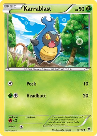 Karrablast 008/119  - Reverse Holofoil XY  Phantom Forces