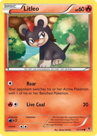Litleo 011/119  - Reverse Holofoil XY  Phantom Forces