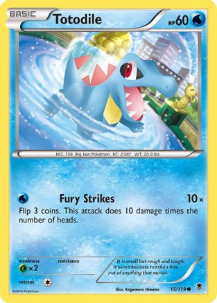 Totodile 015/119  - Reverse Holofoil XY  Phantom Forces