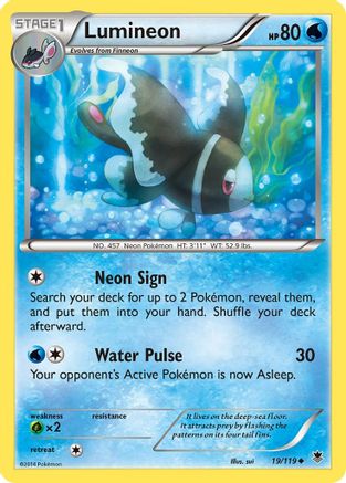 Lumineon 019/119  - Reverse Holofoil XY  Phantom Forces
