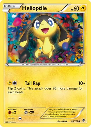 Helioptile 028/119  - Reverse Holofoil XY  Phantom Forces