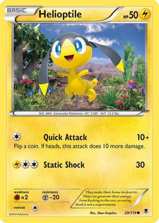 Helioptile 029/119  - Reverse Holofoil XY  Phantom Forces