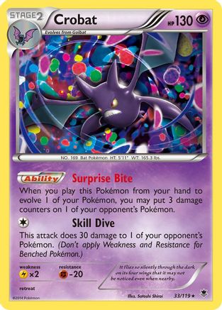 Crobat 033/119  - Reverse Holofoil XY  Phantom Forces
