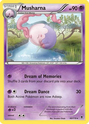 Musharna 040/119  - Reverse Holofoil XY  Phantom Forces