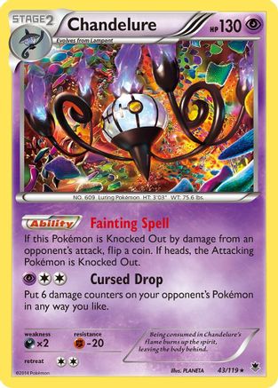 Chandelure 043/119  - Holofoil XY  Phantom Forces
