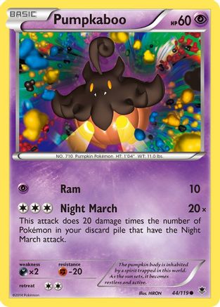 Pumpkaboo 044/119  - Reverse Holofoil XY  Phantom Forces