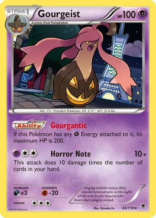 Gourgeist 045/119  - Reverse Holofoil XY  Phantom Forces