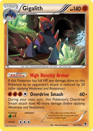 Gigalith 050/119  - Holofoil XY  Phantom Forces