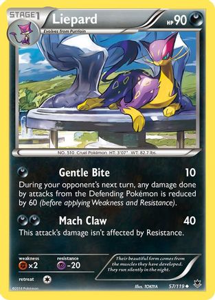 Liepard 057/119  - Reverse Holofoil XY  Phantom Forces