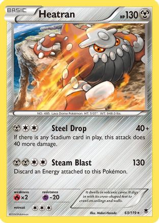 Heatran 063/119  - Holofoil XY  Phantom Forces