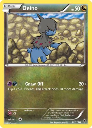 Deino 072/119  - Reverse Holofoil XY  Phantom Forces
