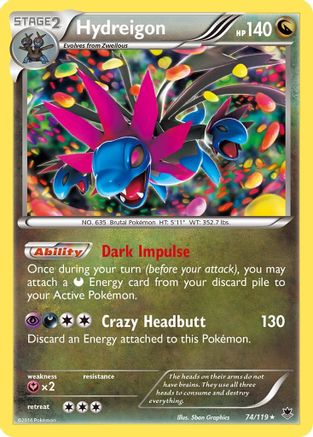 Hydreigon 074/119  - Holofoil XY  Phantom Forces