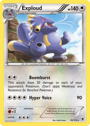 Exploud 085/119  - Reverse Holofoil XY  Phantom Forces
