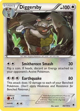 Diggersby 088/119  - Reverse Holofoil XY  Phantom Forces