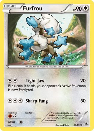 Furfrou 090/119  - Reverse Holofoil XY  Phantom Forces