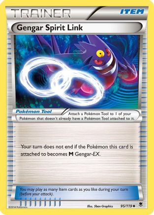 Gengar Spirit Link 095/119  - Reverse Holofoil XY  Phantom Forces