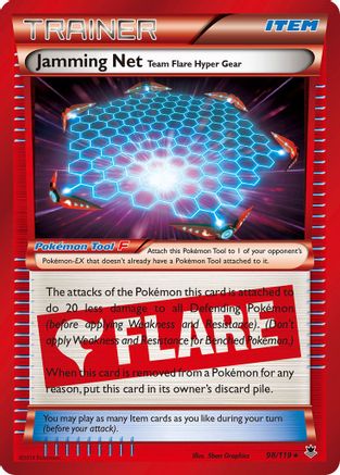 Jamming Net 098/119  - Holofoil XY  Phantom Forces