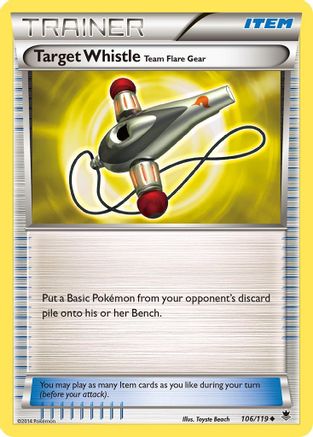 Target Whistle 106/119  - Reverse Holofoil XY  Phantom Forces