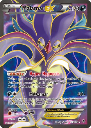 Malamar EX (Full Art) 115/119  - Holofoil XY  Phantom Forces