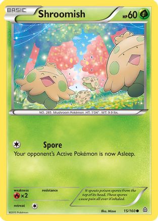 Shroomish 015/160  - Reverse Holofoil XY  Primal Clash