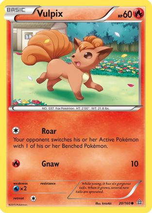 Vulpix 020/160  - Reverse Holofoil XY  Primal Clash