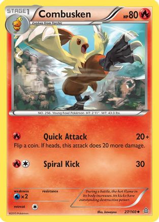 Combusken 027/160  - Reverse Holofoil XY  Primal Clash
