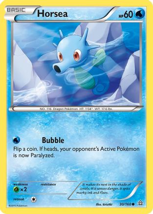 Horsea 030/160  - Reverse Holofoil XY  Primal Clash