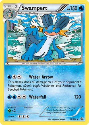 Swampert 035/160  - Reverse Holofoil XY  Primal Clash