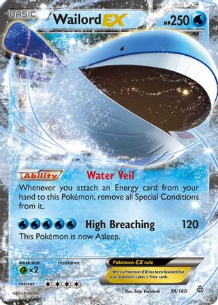 Wailord EX 038/160  - Holofoil XY  Primal Clash