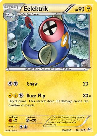 Eelektrik 063/160  - Reverse Holofoil XY  Primal Clash