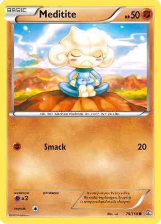 Meditite 079/160  - Reverse Holofoil XY  Primal Clash
