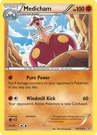 Medicham 080/160  - Reverse Holofoil XY  Primal Clash
