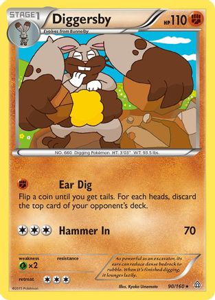 Diggersby 090/160  - Reverse Holofoil XY  Primal Clash