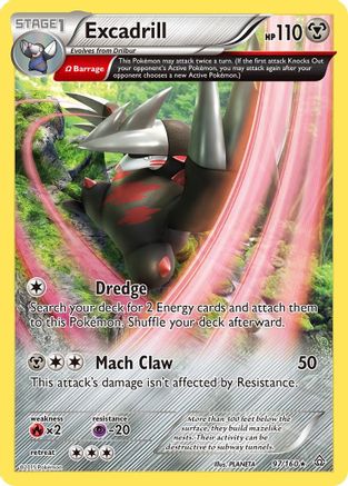 Excadrill (Omega) 097/160  - Reverse Holofoil XY  Primal Clash